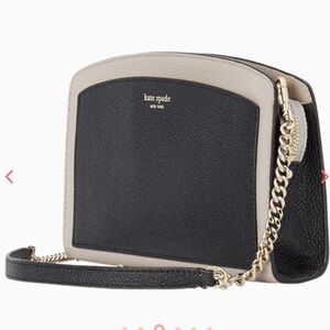 Margaux East West Crossbody in Black/Warm Taupe